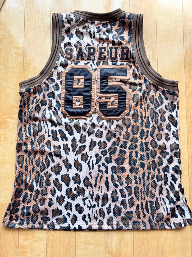 SAPEur® MESH BASKET TANKTOP ブラウンレオパード M