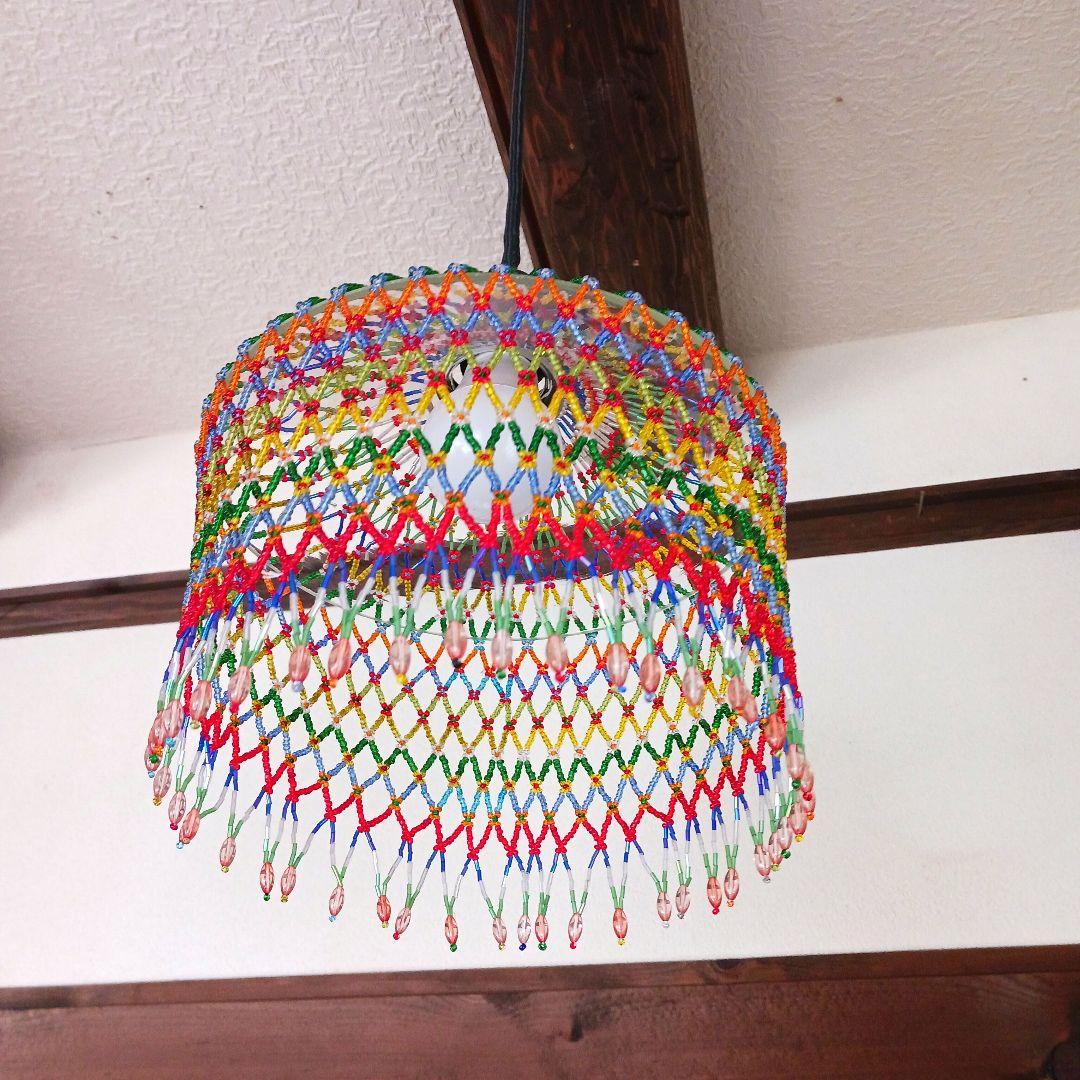 ビーズランプシェード　　　　アンティーク