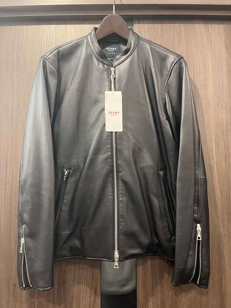 【新品】BEAMS HEART リアルレザーシングルライダース