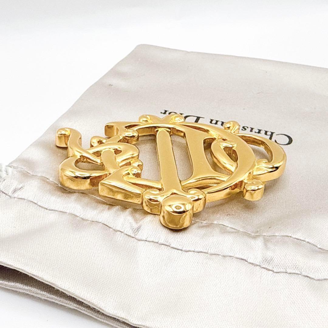 2769 Germany製極美品✨Dior　ブローチ　CD　ロゴ　刻印　大ぶり