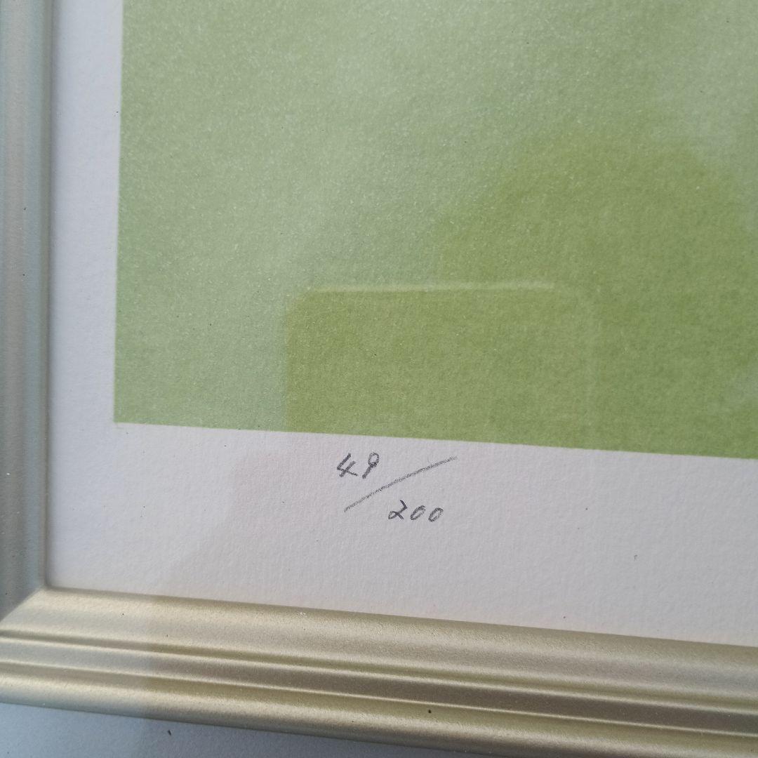 3520)上村淳之　リトグラフ　「鴛鴦」