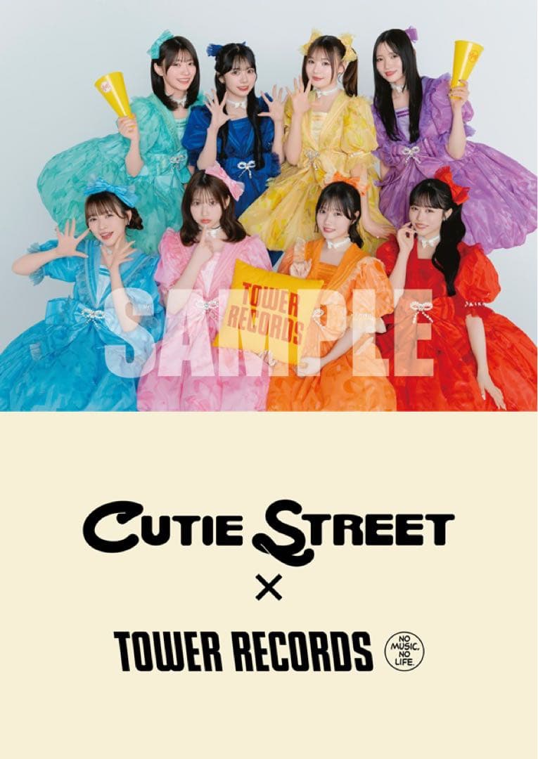 CUTIE STREET 全員直筆サイン タワレコ ポスター