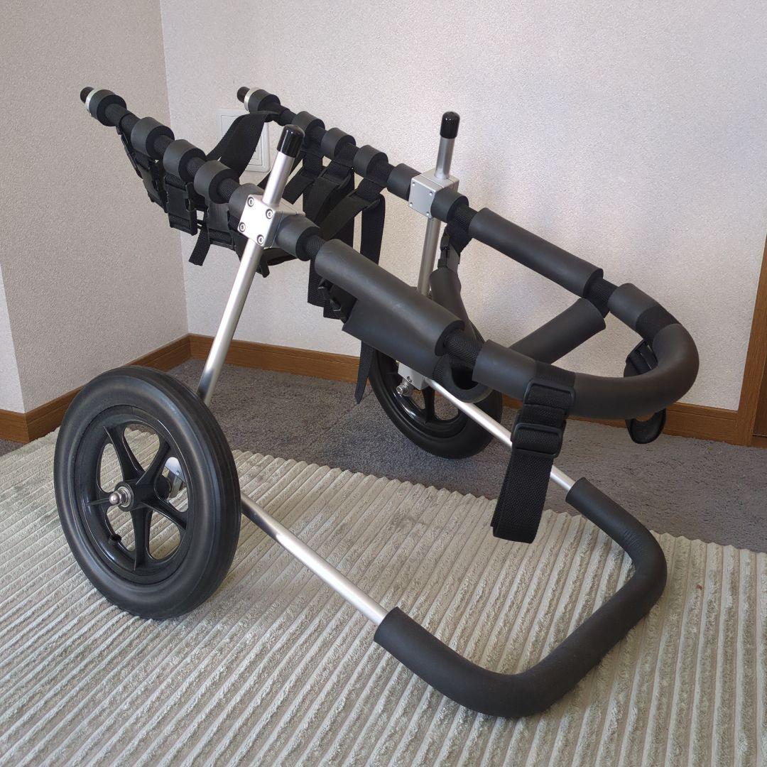 【美品】大型犬用・アルミ車いす ブラック