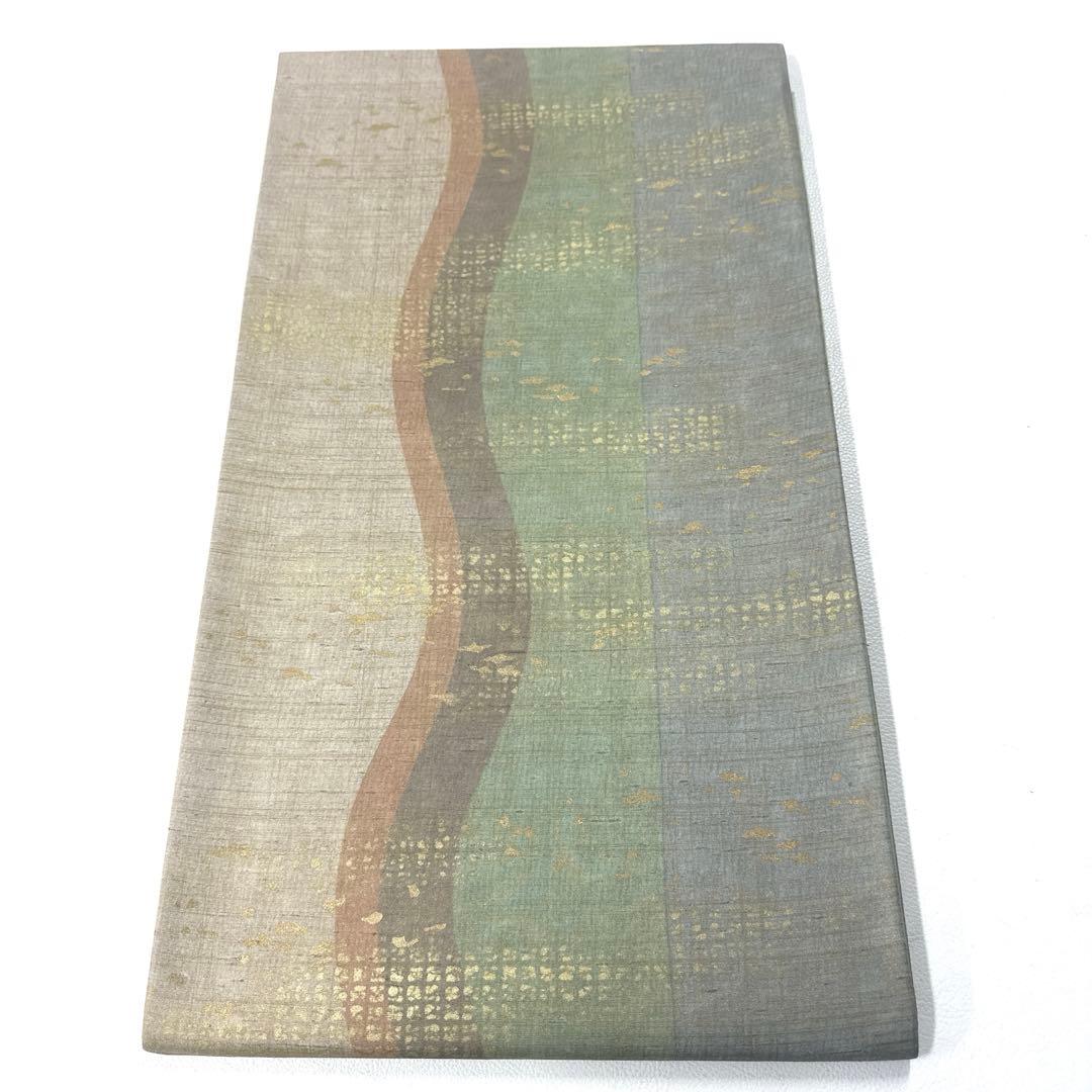 専用帯4872 ●高級 正絹 牛首紬 全通 袋帯