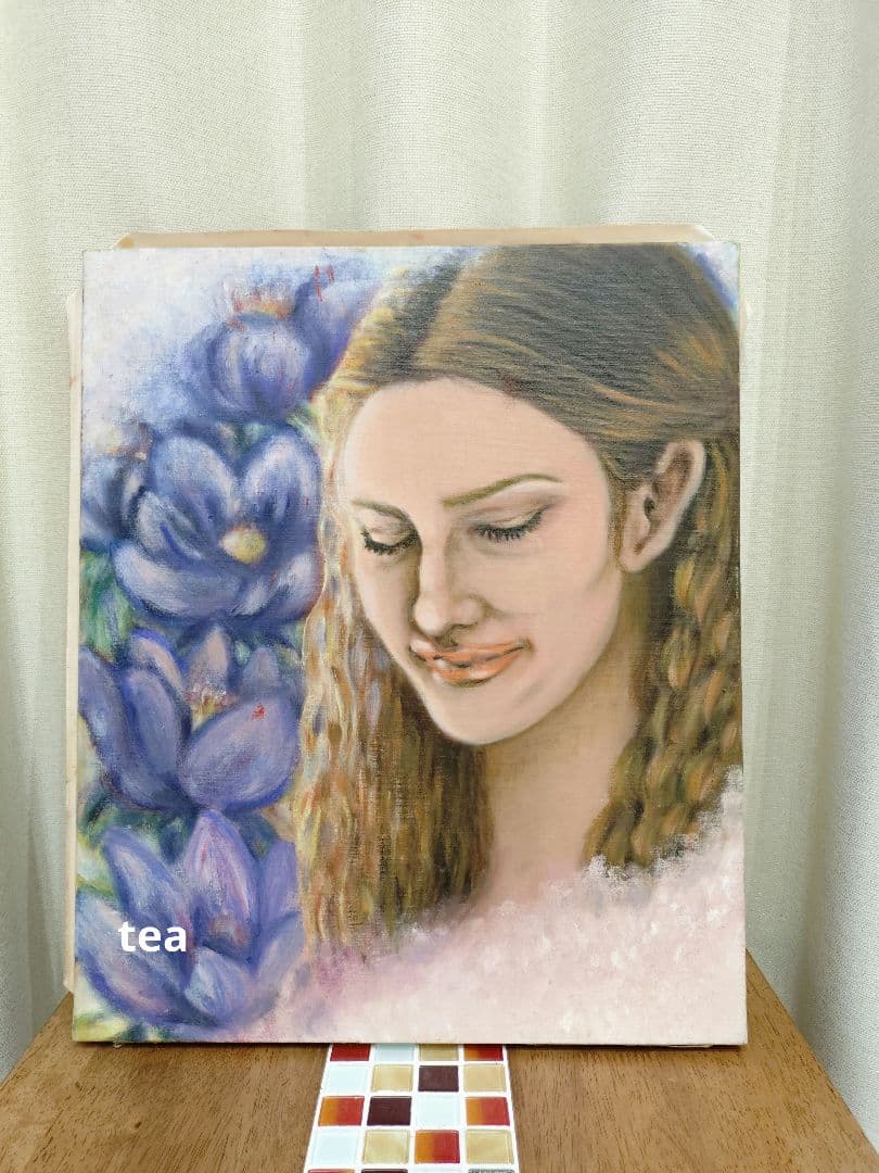 クラシック音楽より着想した女性像 油彩画 原画 F8 一点もの