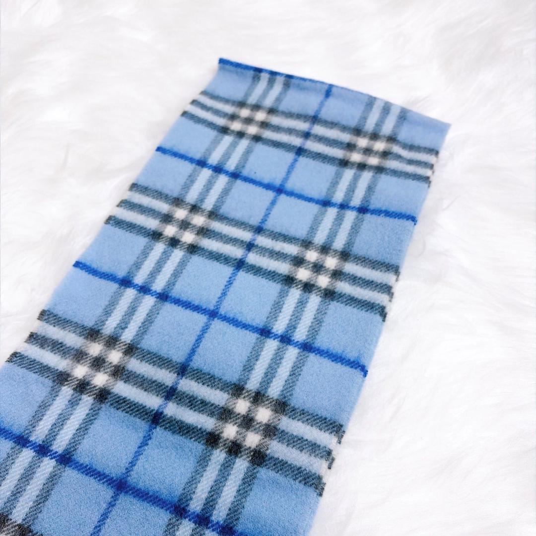 希少カラー　バーバリーロンドン　イギリス製　チェック柄　ウール　マフラー