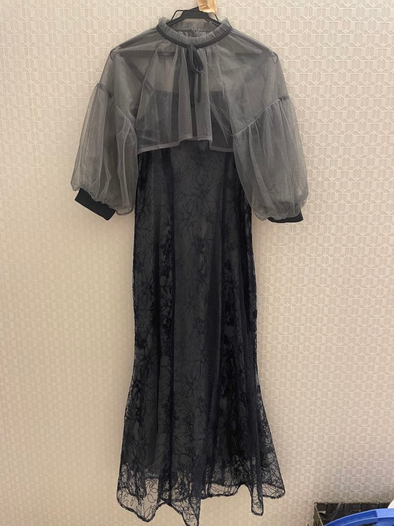 LEJA リボンシアーボレロレースマーメイドワンピースドレス