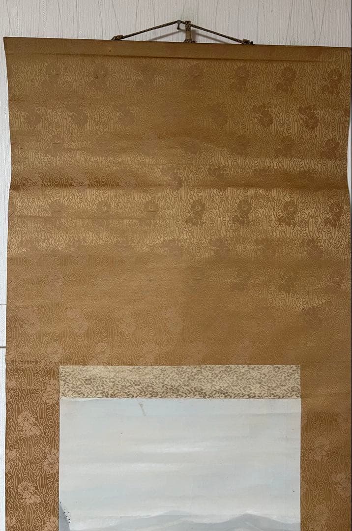 掛け軸　岡部光成（光邦）［山水図］紙本　肉筆　送料込み！