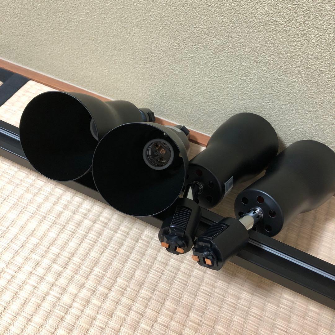 ダクトレール【1.5m】＋スポットライトカバー口金E26【4個】セット