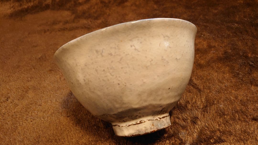 李朝　粉引茶碗　白釉　萩焼　抹茶碗　在銘　蔵出し　共箱　１客