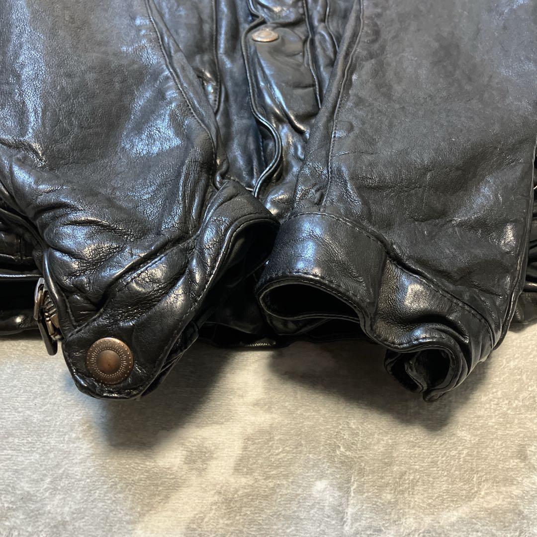 【希少】SANTACROCE バッファローレザー レザージャケット Sサイズ