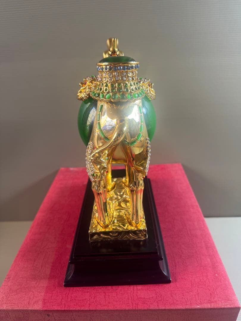 1541 中国美術 りゅうきんらくだ 流金駱駝 金メッキ ラクダ 奮門 開拓