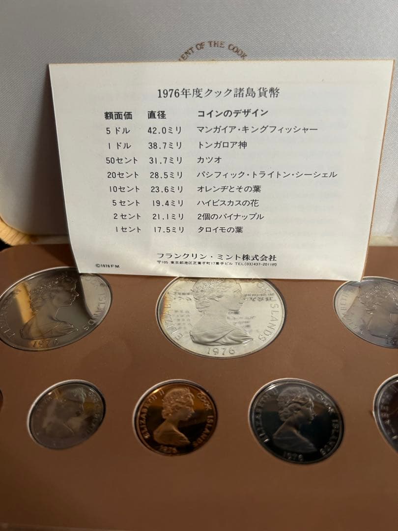 1976年クック諸島プルーフセット