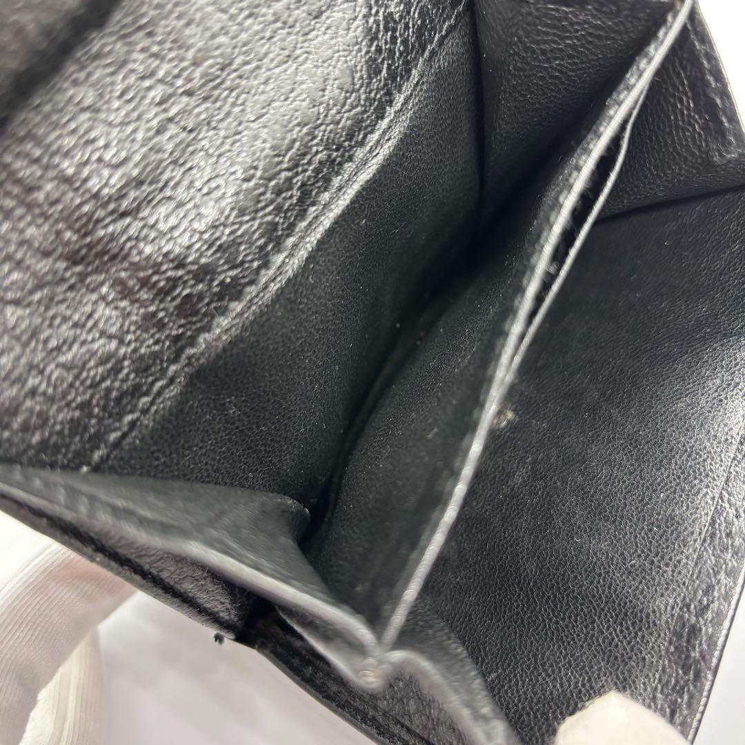 GUCCI 二つ折り財布 マーモント Wホック レザー 黒 男女兼用 正規品