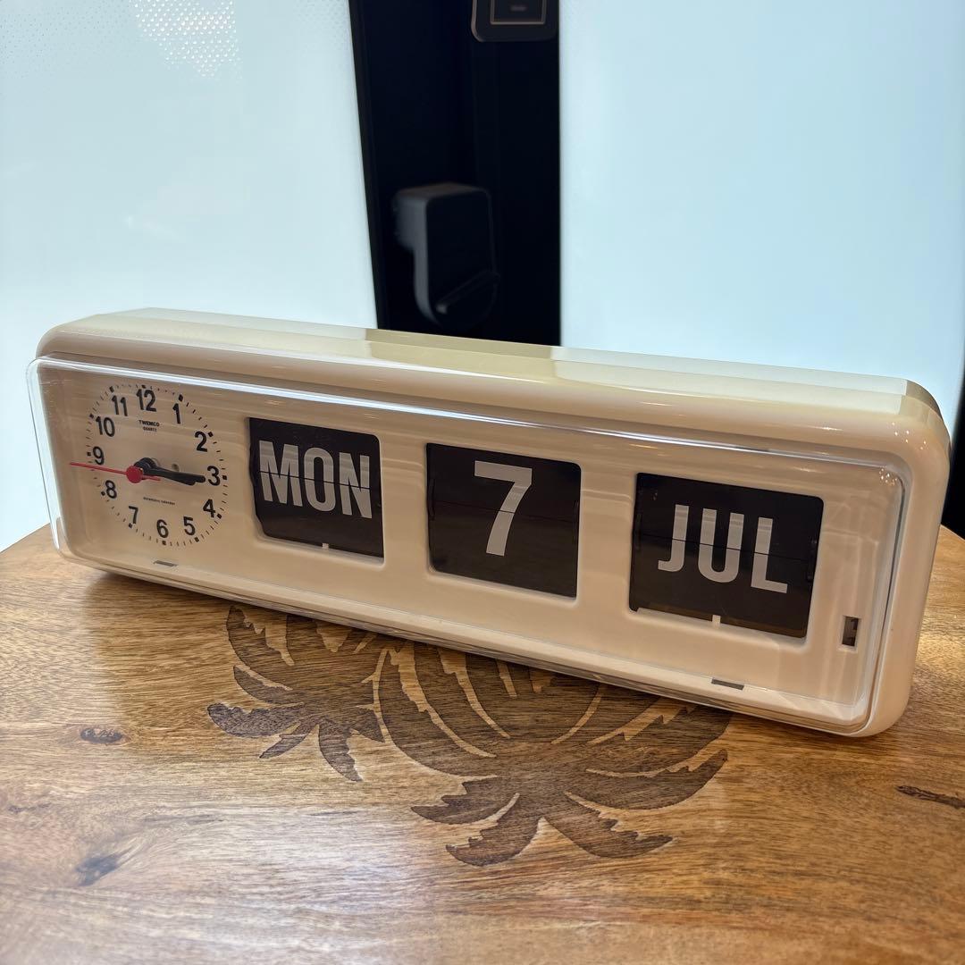 TWEMCO トゥエンコ 置き掛け兼用時計 BQ-38 ホワイト