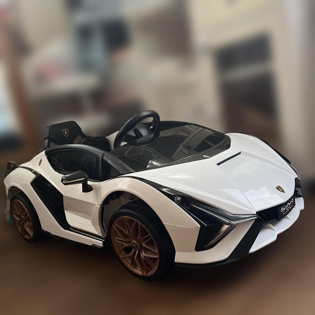 ランボルギーニ　Lamborghini ホワイト ラジコン ミニカー電動乗用