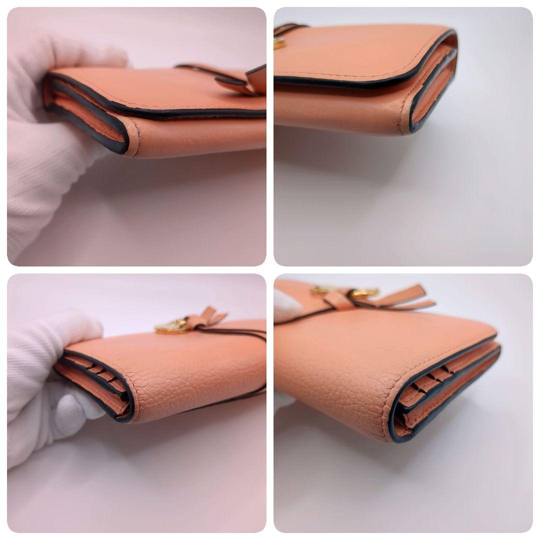 専用美品✨クロエ Chloe 長財布 レザー ピンク ゴールド金具