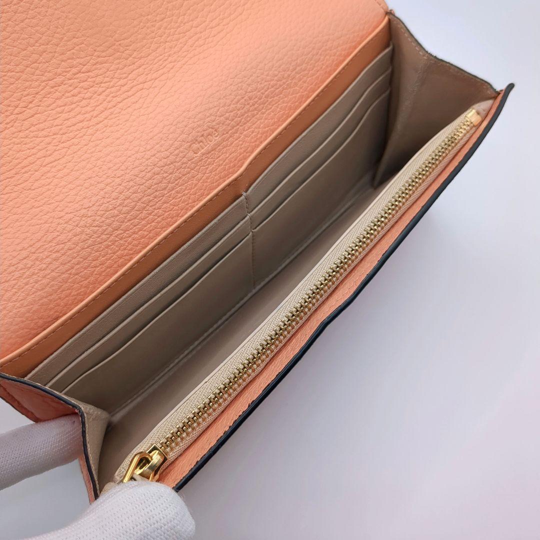 専用美品✨クロエ Chloe 長財布 レザー ピンク ゴールド金具