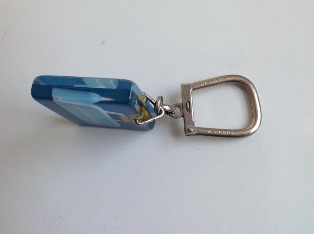 古い雑誌広告とブルボンキーホルダー　エールフランス　ブロカント　ヴィンテージ