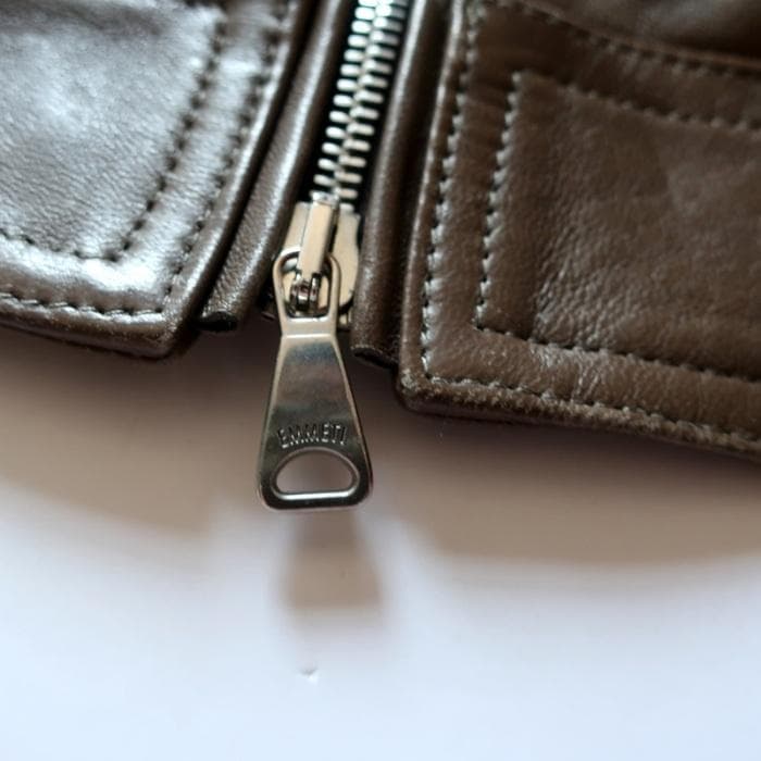 エンメティEMMETI JURIレザージャケット/茶 46（5516)djjjj