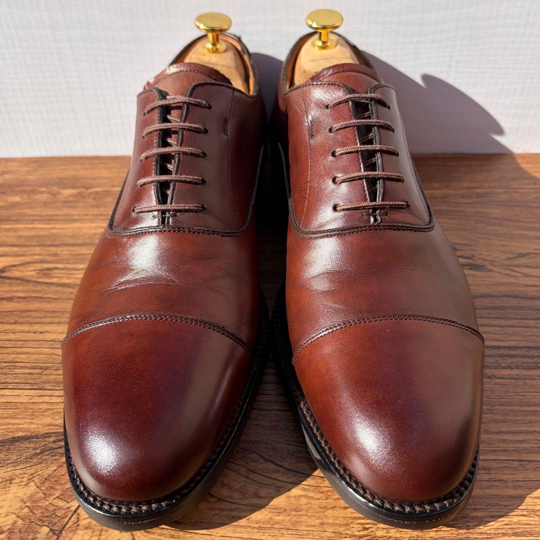 アシックスランウォーク ストレートチップ 25.5cm ブラウン 内羽根 革靴