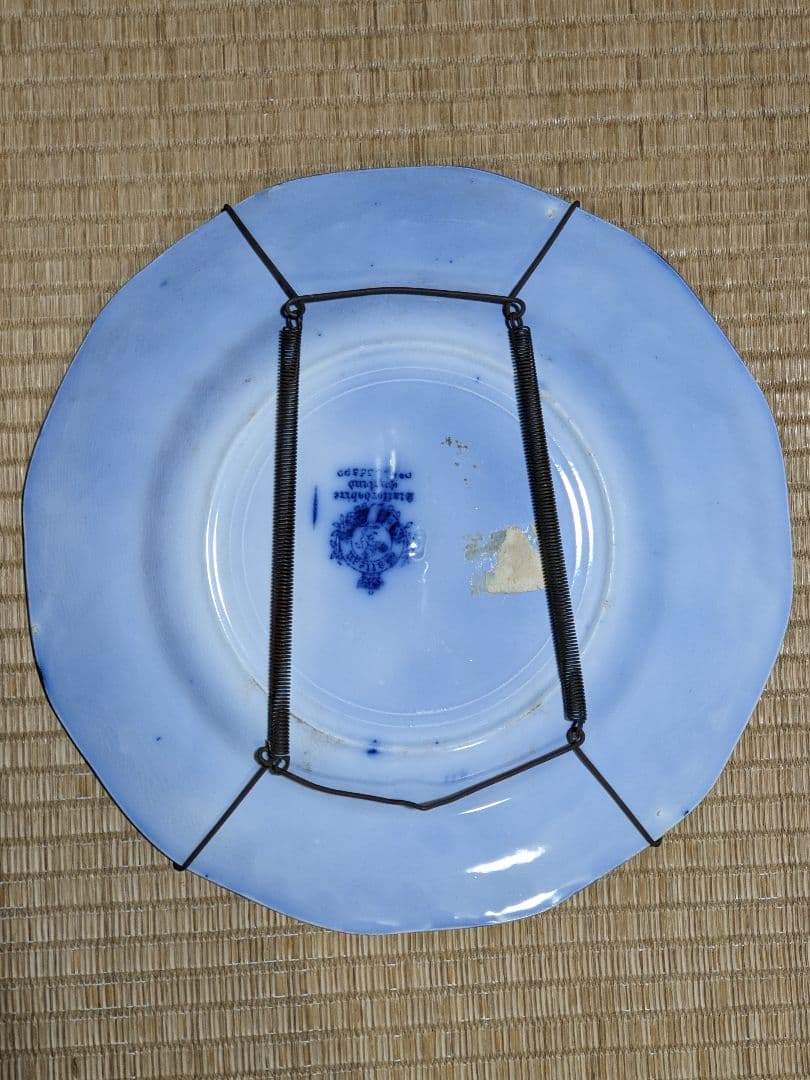 ♦英国製 スタッフォードシャー フローブルー裏印 1890年代〜1910年代頃