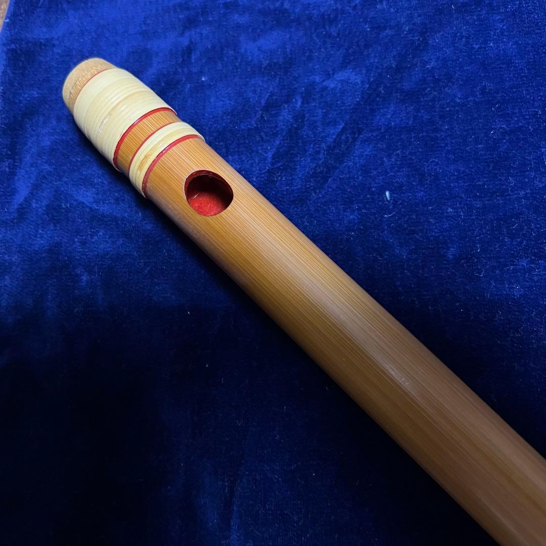 篠笛明鏡 3本調子 ドレミ調 天地巻 専用笛袋付