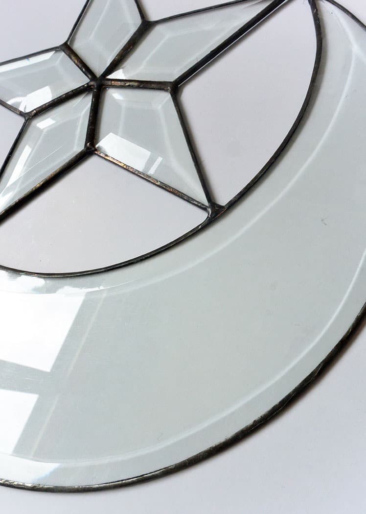 mosaik verglasung/ステンドグラス/三日月&星型/ドイツ製