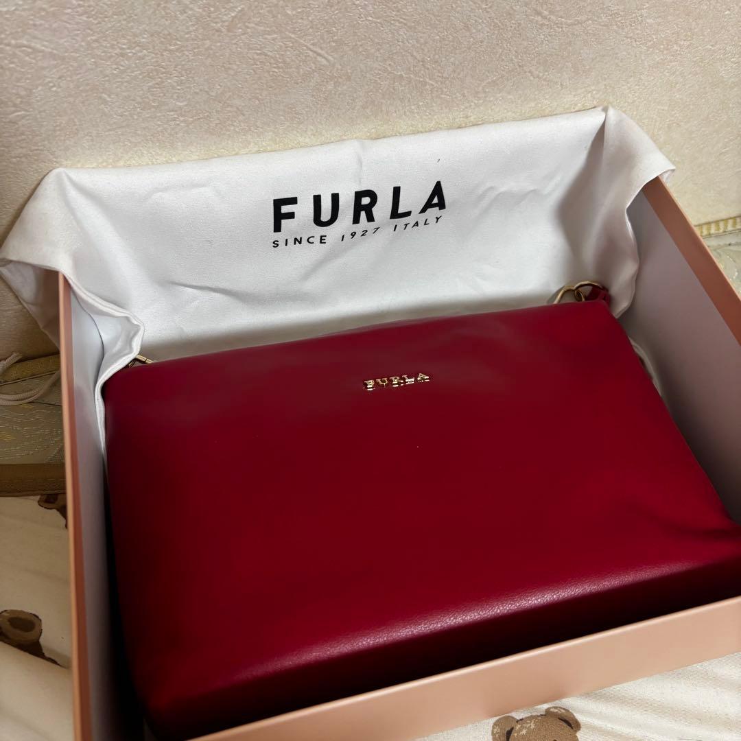 FURLA フルラ ショルダーバッグ ハンドバッグ レッド