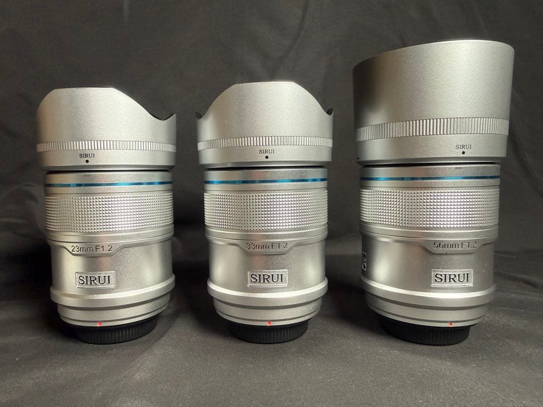 SIRUI 単焦点レンズ 23mm/33mm/56mm F1.2