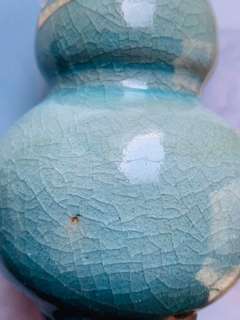 中国明時代ひょうたん青磁花瓶