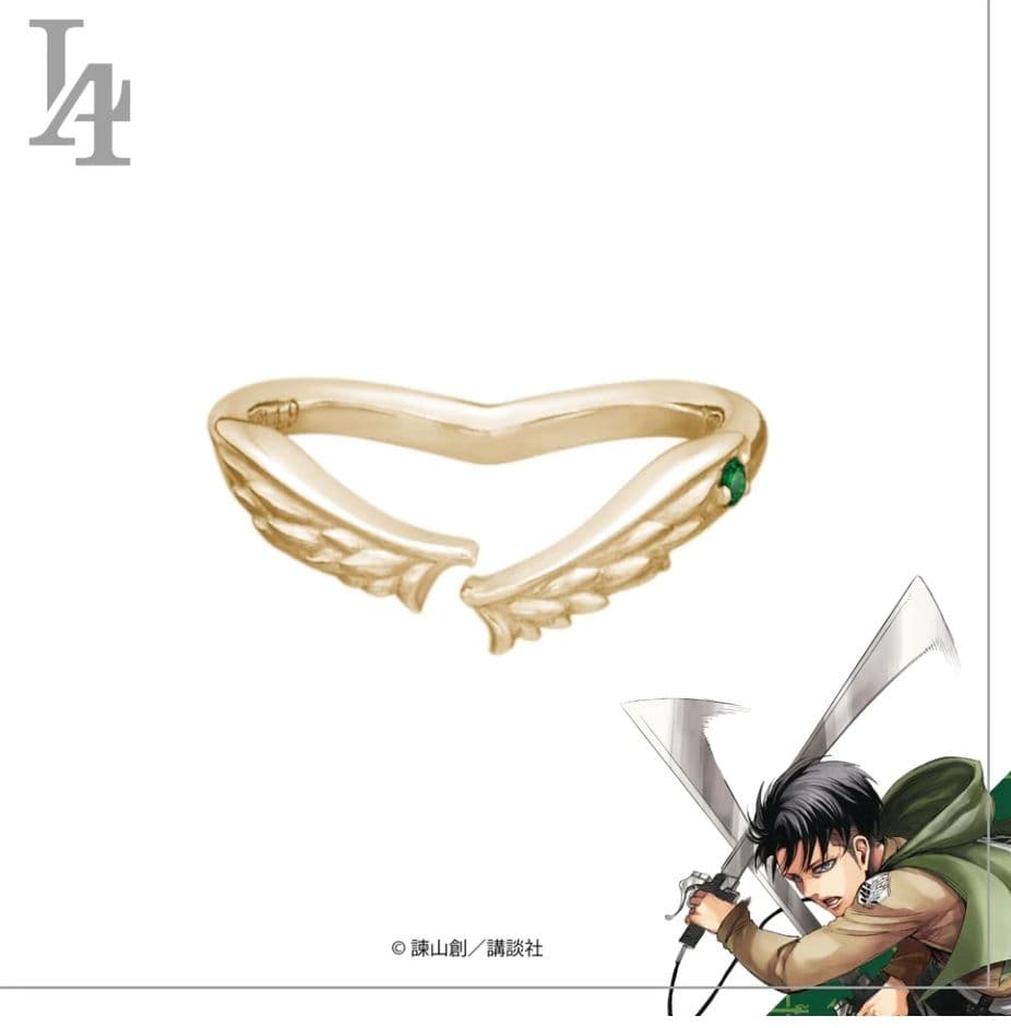 希少★受注限定生産 進撃の巨人 リヴァイ メモリアルリング K10 指輪 限定品