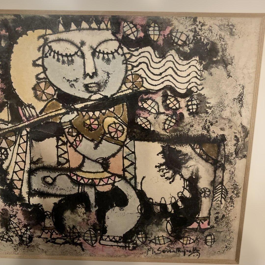 M. Somanath 木版画 神話的キャラクター