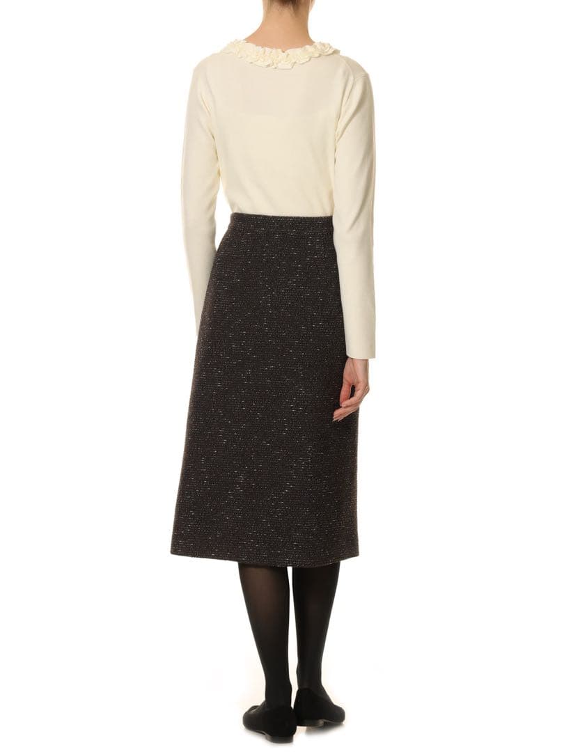 エムプルミエ　ファンシーニットツィードスカート34 タイムセール