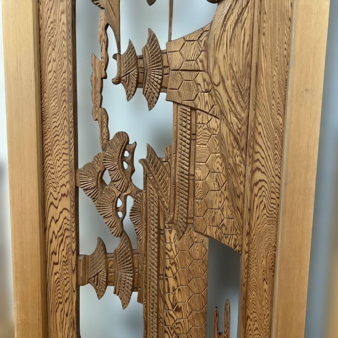 屋久杉　欄間　高級　中古品　サイズ:187センチ×40.5センチ×3センチ
