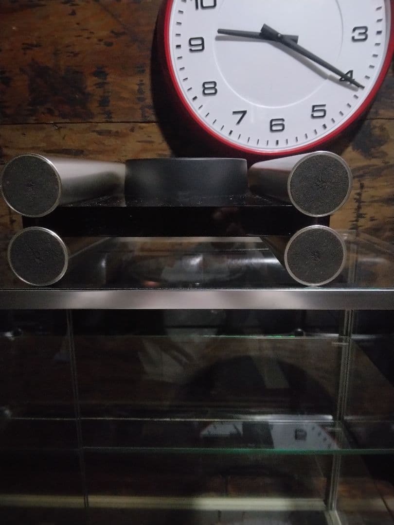 70年代　ミッドセンチュリー　SEIKO セイコー　置時計　運針　無音　メタル