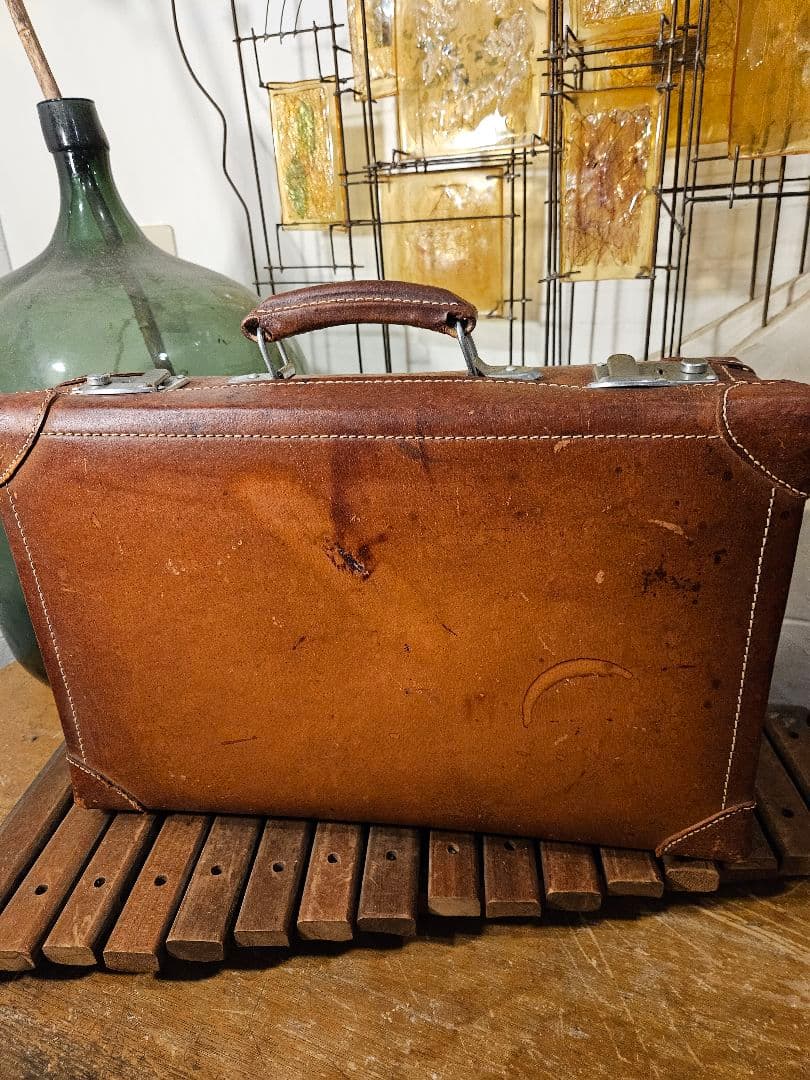 トランク　スーツケース　ビジネスバッグ　店舗什器　小ぶり　昭和レトロ　アンティー