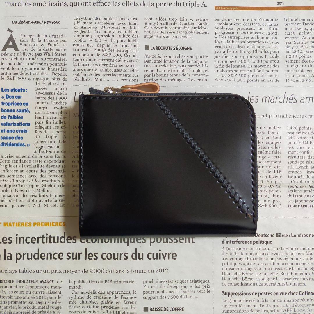 L字ファスナーウォレット　コードバン