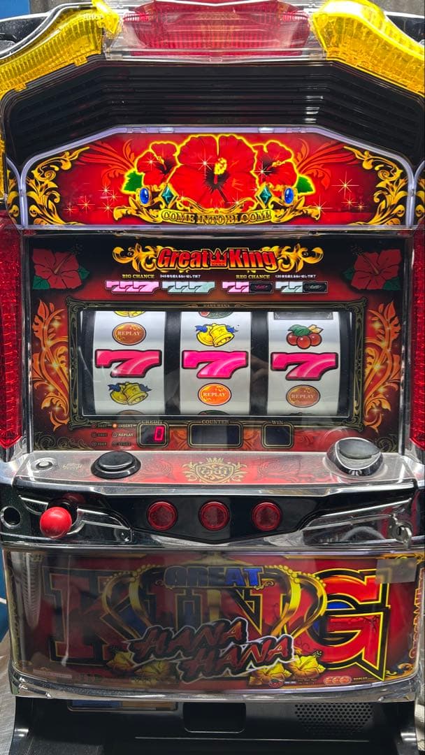 パチスロ実機 グレートキングハナハナ 家庭用電源 不要機仕様 訳あり