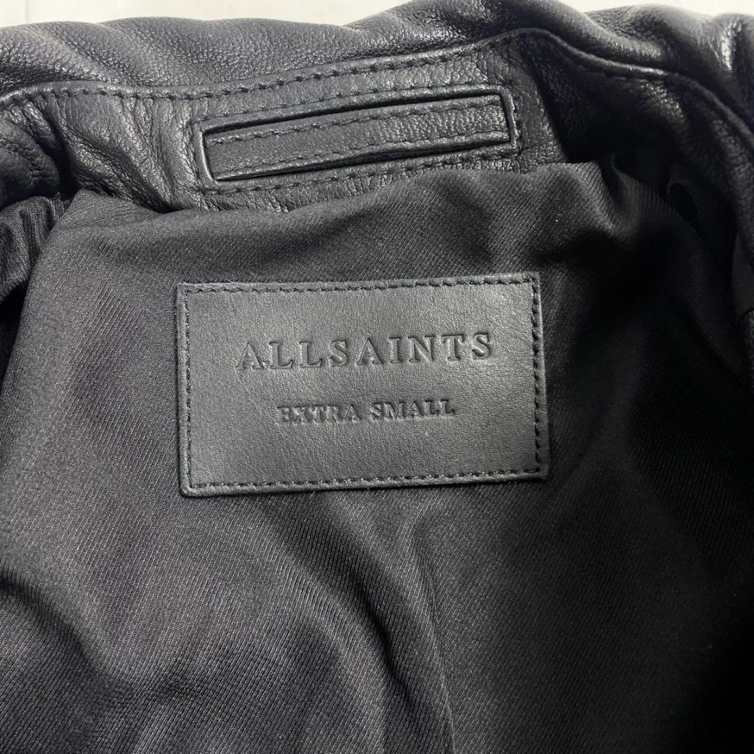 ALLSAINTS レザージャケット ジップアップ 黒 XS*ZC736