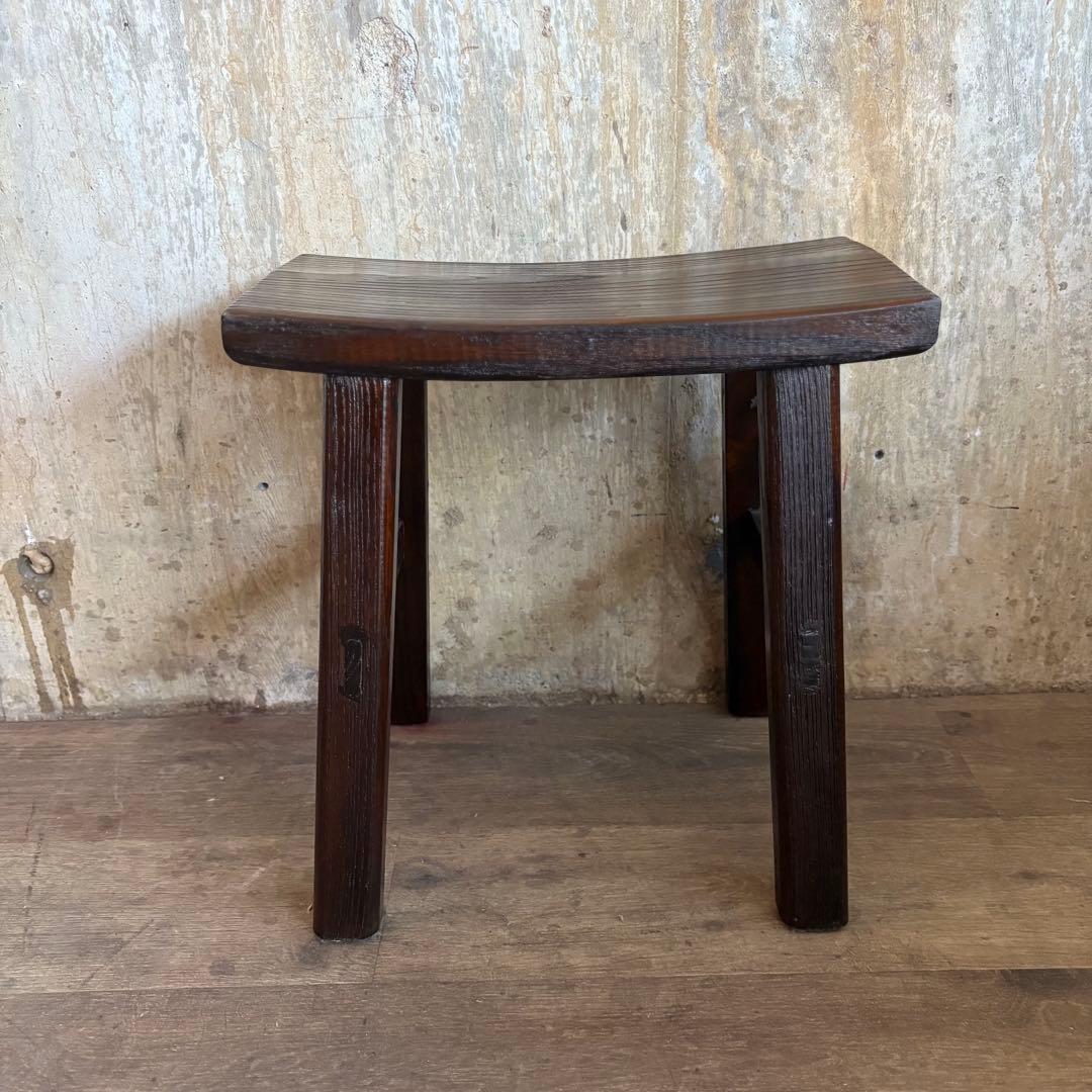 無垢材スツール　アジアンスタイル　①