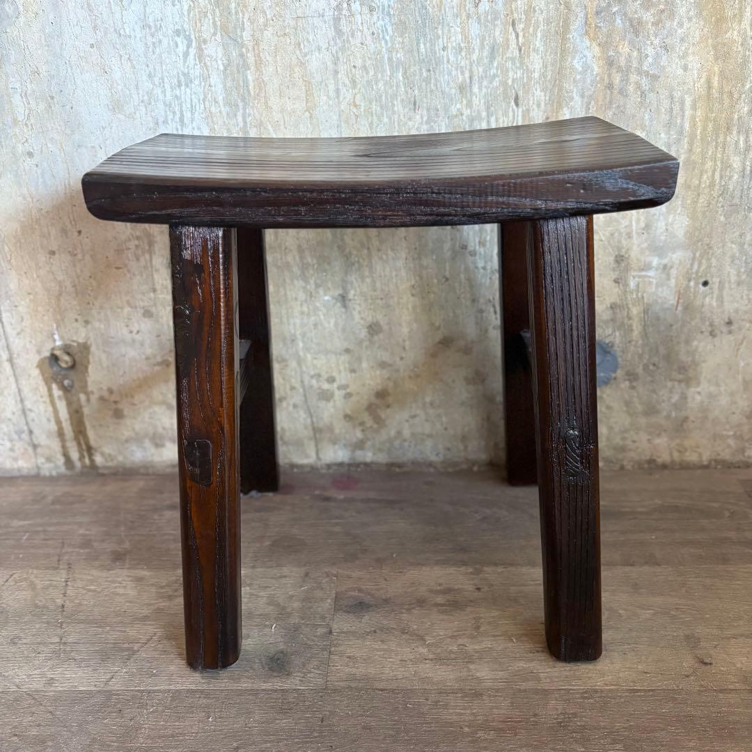 無垢材スツール　アジアンスタイル　①