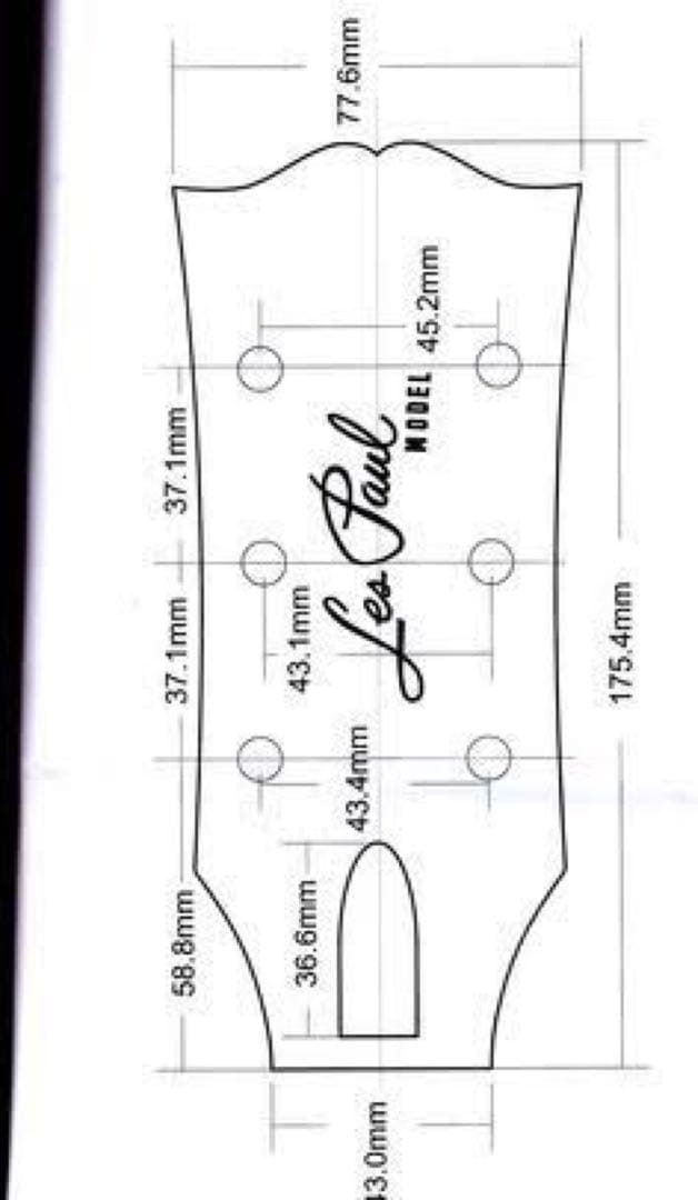 ギブソン　字作り　ヘッドプレート