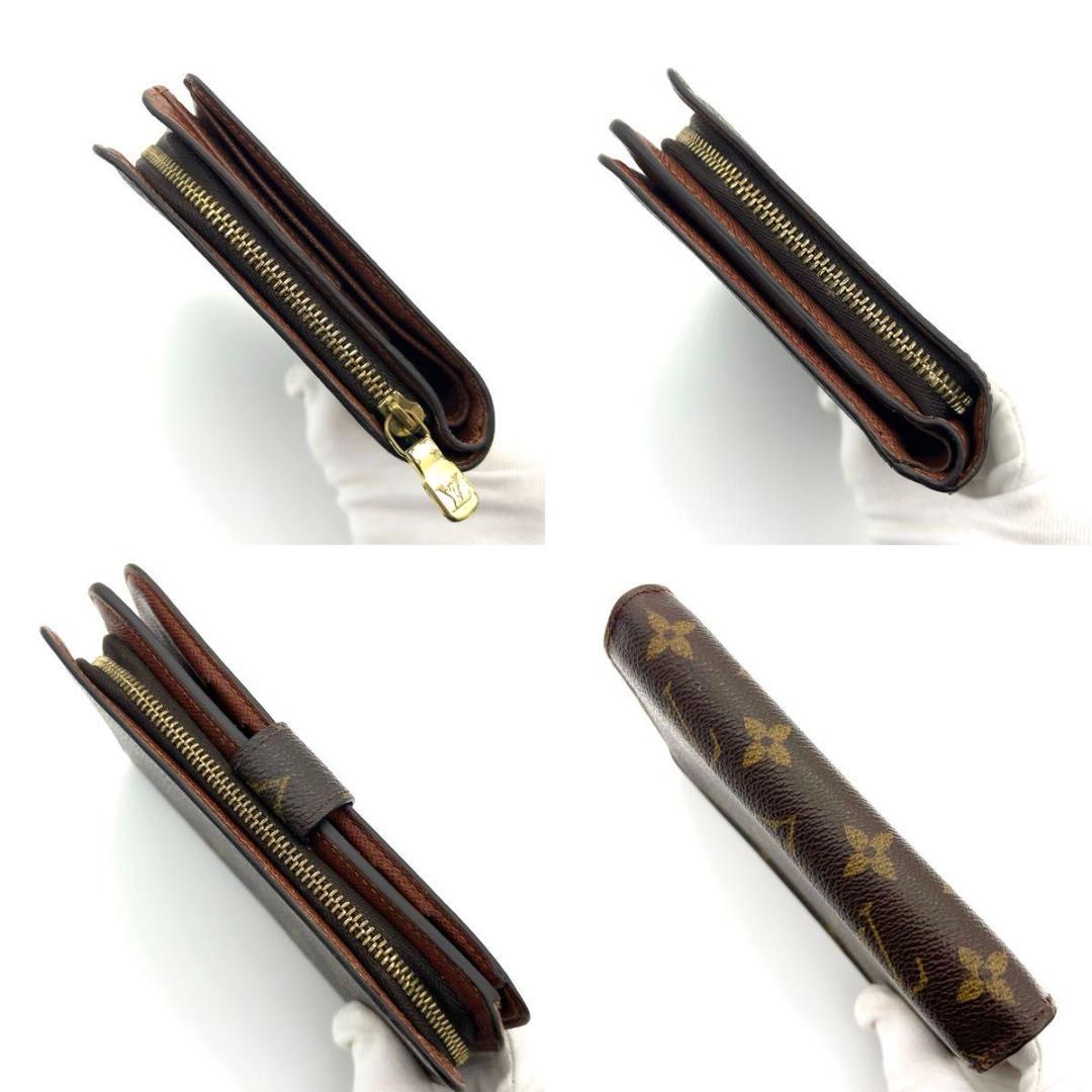 ルイヴィトン モノグラム ポルトパピエジップ 二つ折り財布 パスケース付