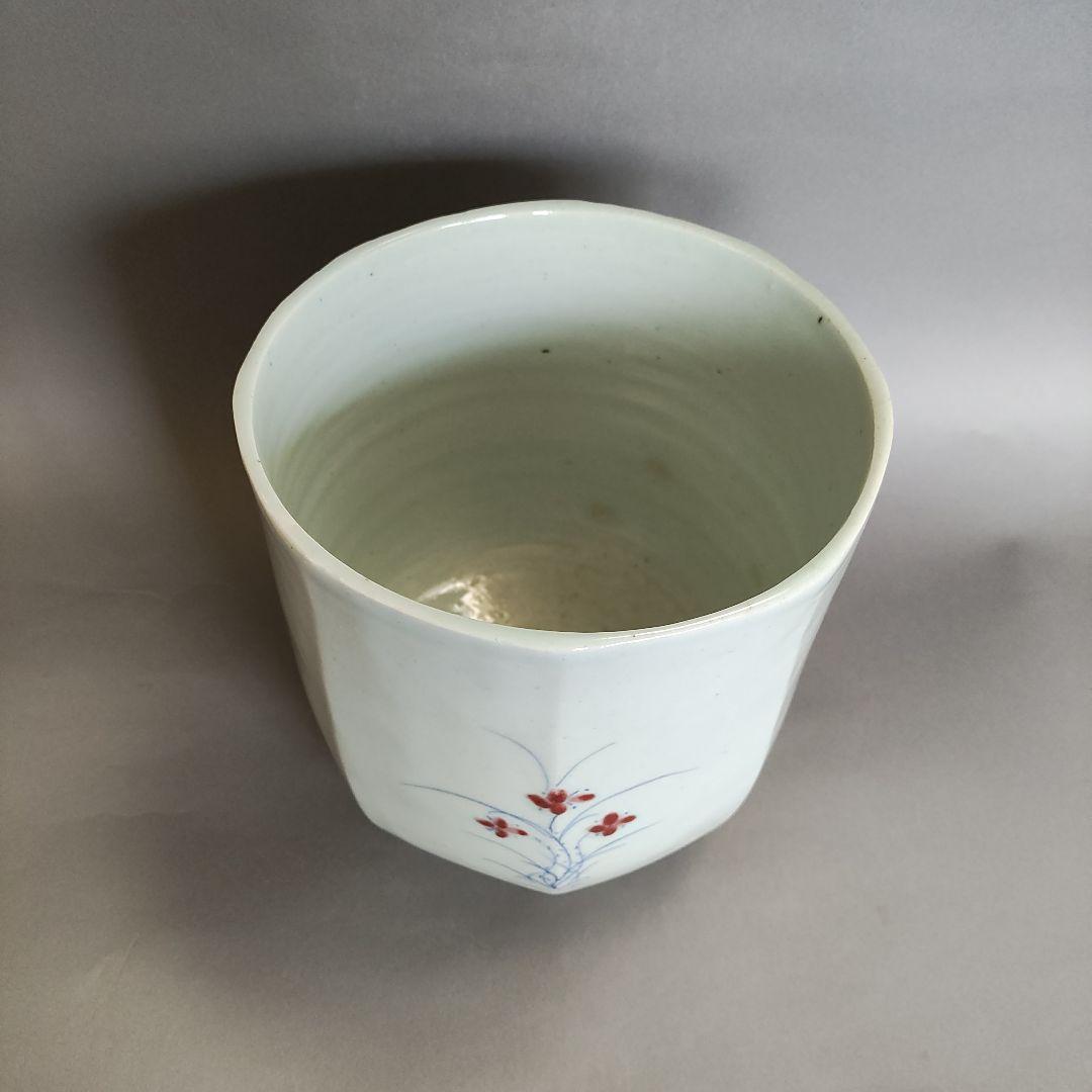 【期限限定品】李殷九　草花文白磁水指　李朝　秋草文