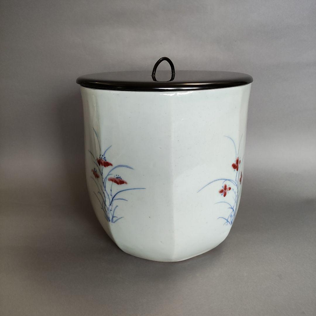 【期限限定品】李殷九　草花文白磁水指　李朝　秋草文