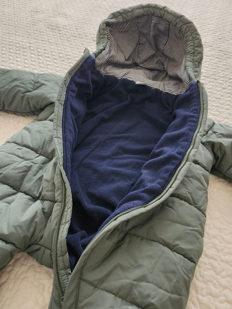 【新品未使用】プチバトー　カバーオール　アウター　12m/74cm　モスグリーン