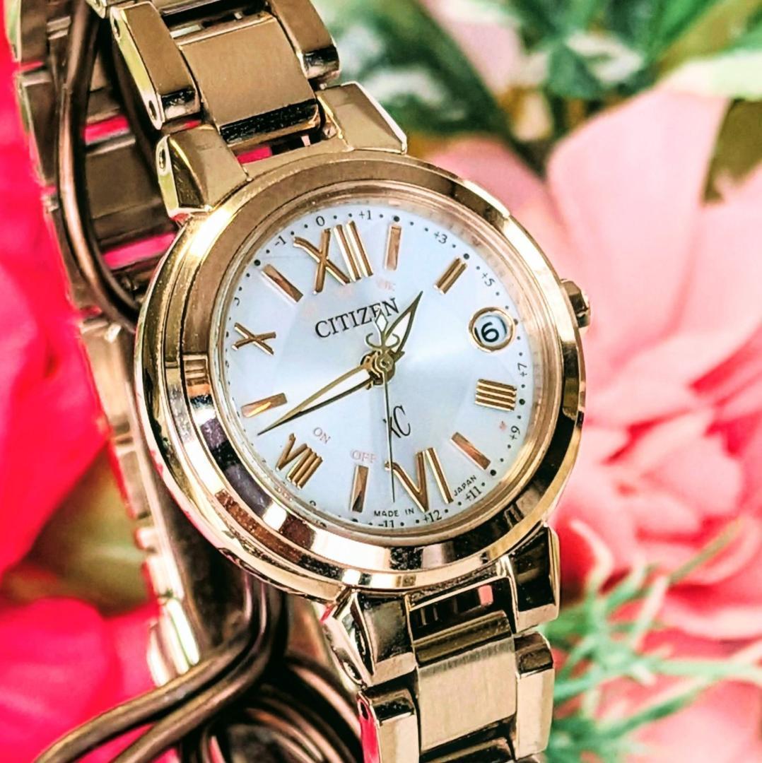美品 CITIZENシチズン レディース腕時計xCクロスシー ゴールド キュート