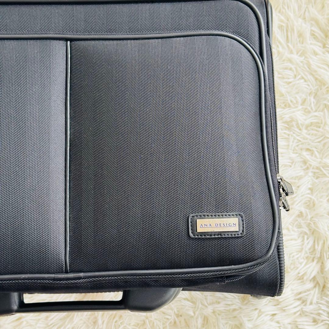 【美品】ANA DESIGN ソフトキャリーケース 黒　機内持ち込み可能