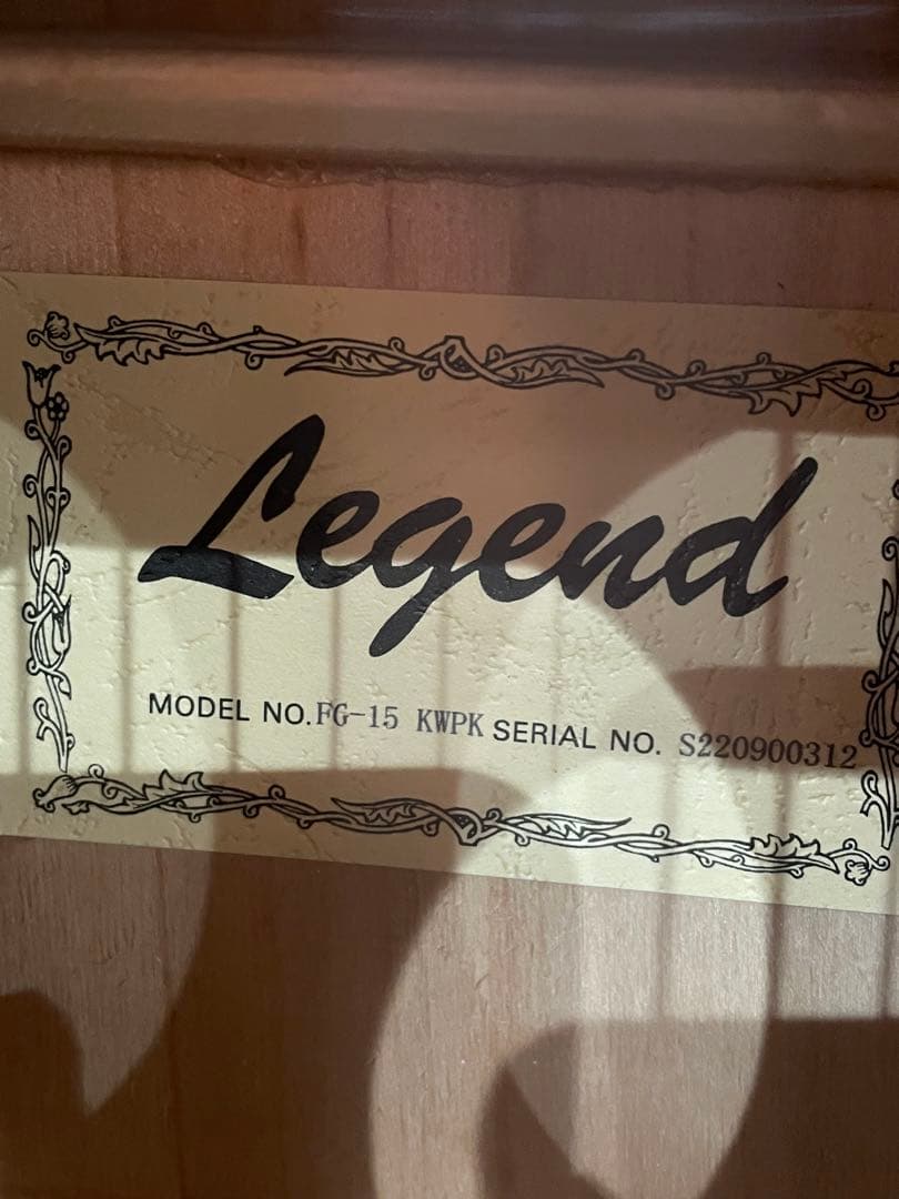 Legend アコースティックギターFG-15KWPK ピンクのギター